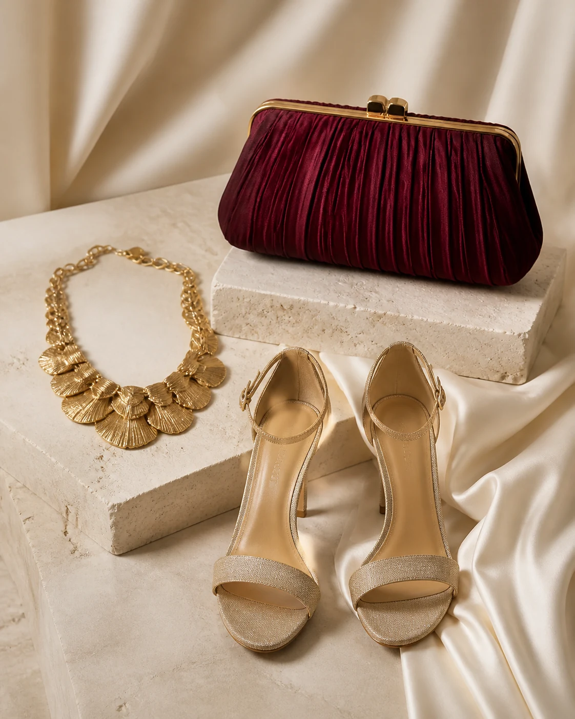 Sac, talons et collier pour une occasion